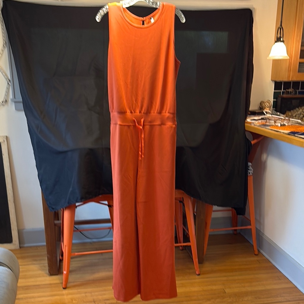 Orange Air Essentials Casual Sarin Mathew’s Jumpsuit Sleeveless Athleisure